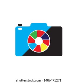 camera photography logo icon vector template
