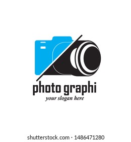camera photography logo icon vector template

