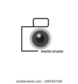camera photography logo icon vector template
