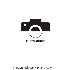camera photography logo icon vector template