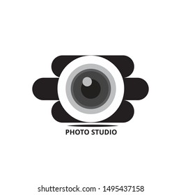 camera photography logo icon vector template