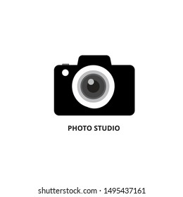 camera photography logo icon vector template