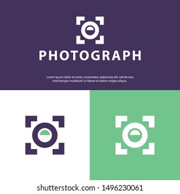 camera photography logo icon vector template