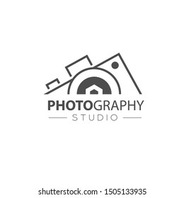 Camera Photography Logo Icon Vector Design Template