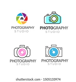 Camera Photography Logo Icon Vector Design Template