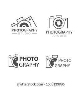 Camera Photography Logo Icon Vector Design Template