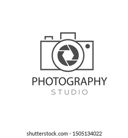 Camera Photography Logo Icon Vector Design Template
