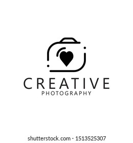 camera photography logo icon vector template