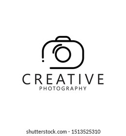 camera photography logo icon vector template