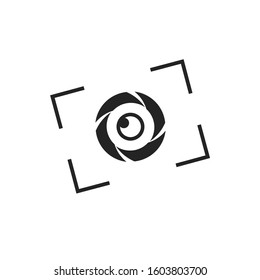 camera photography logo icon vector template