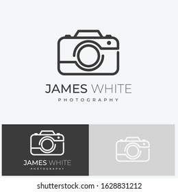 camera photography logo icon vector template