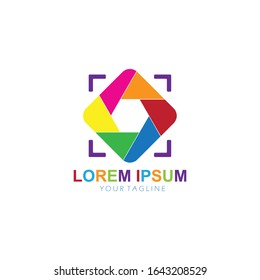 Camera photography logo icon vector template