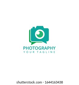 camera photography logo icon vector template