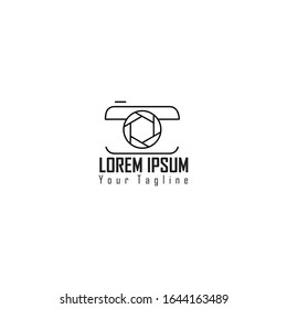 plantilla vectorial del logotipo de fotografía de cámara