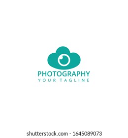 Plantilla vectorial del icono del logotipo de la fotografía de cámara