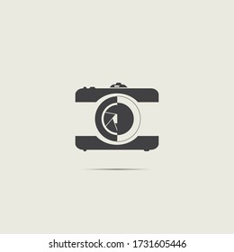 camera photography logo icon vector template