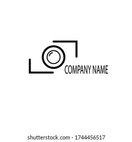 camera photography logo icon vector illustration template.