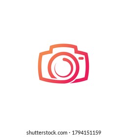 camera photography logo icon vector template