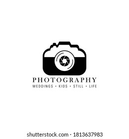 camera photography logo icon vector template
