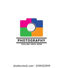 camera photography logo icon vector template.