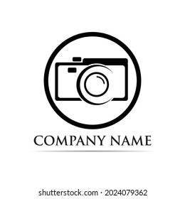 camera photography logo icon vector template