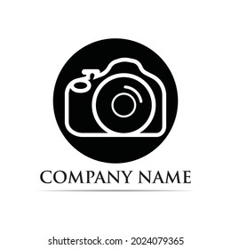 camera photography logo icon vector template