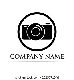 camera photography logo icon vector template