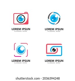 Camera photography logo icon vector template