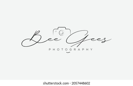 camera photography logo icon vector template