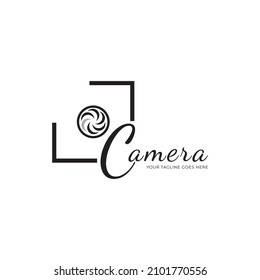 camera photography logo icon vector template.