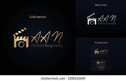 Plantilla del vector del logotipo de fotografía de cámara EPS 10