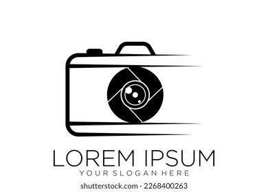 camera photography logo icon vector template