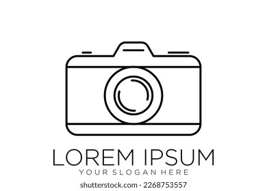 camera photography logo icon vector template