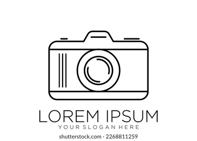 camera photography logo icon vector template