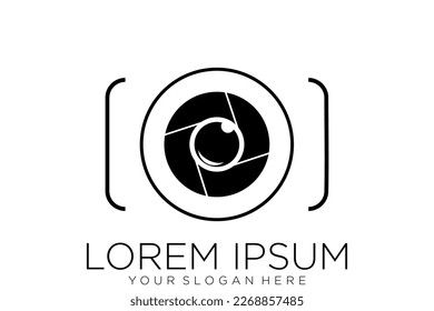 camera photography logo icon vector template