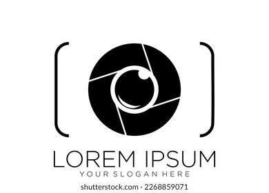 camera photography logo icon vector template