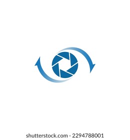 camera photography logo icon vector template