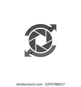 camera photography logo icon vector template