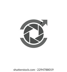 camera photography logo icon vector template