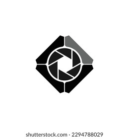 camera photography logo icon vector template