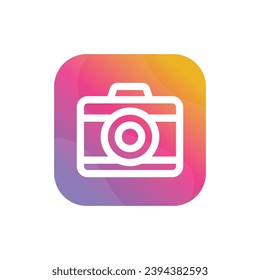 camera photography logo icon vector template isolated on white background