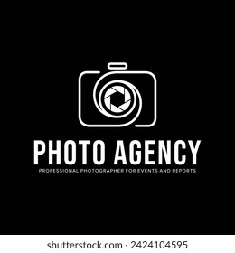 camera photography logo icon vector template