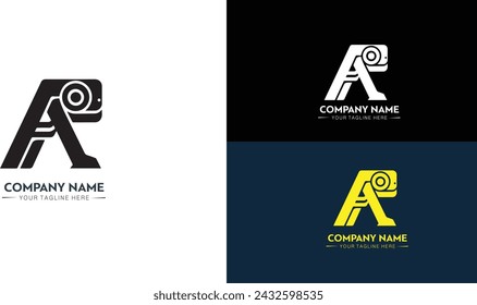 camera photography logo icon vector template. Creative Black Camera