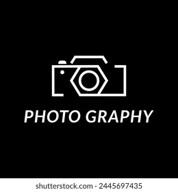 camera photography logo icon vector illustration