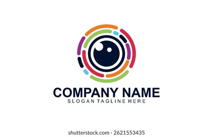 Vector de icono de logotipo de Fotografía de cámara