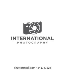 camera photography logo icon vector template