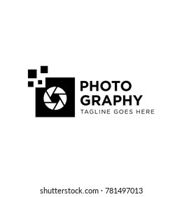 camera photography logo icon vector template