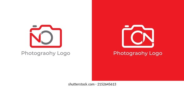 Camera Photography Logo with Letter N Concept sign icon symbol Design. Vector illustration logo template