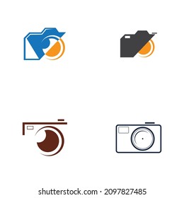 camera photography logo set  design template