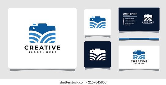Camera Photography Logo Template With Business Card Design Inspiration